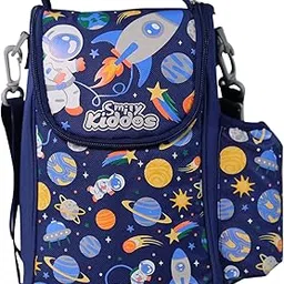 Smily Kiddos Strap Lunch Bag V2 Space Theme Blue for Kids, School, and Picnic-picture-10
