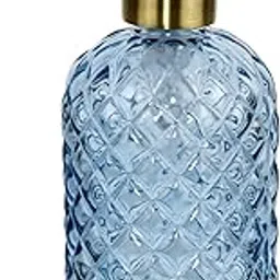 Glass Soap Dispenser with Golden Pump, Refillable Liquid Hand Soap Dispenser for Kitchen, Bathroom (Blue)-image-60