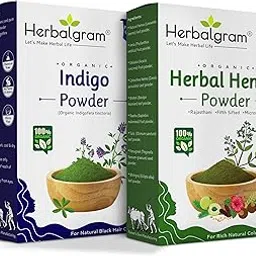 Herbalgram Indigo Powder & Henna Powder 200gm Combo | 100% Natural & Triple-Sifted Herbal Powders For DIY Hair & External Use | No Additives Pack of 2 x 100gm-image-8