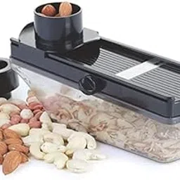 Future Centric Adjustable Stainless Steel Blade Fruit & Vegetable Cutter Slicer with Holder & Plastic Container � Compact & Multipurpose (Multicolor)-picture-14