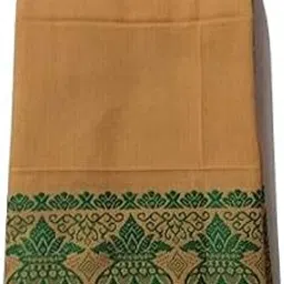 sri thulam gallery Kalasam Border Cotton Angavastram/towel/kasavu Shawl/melmundu/uthareeyam for Men-picture-17