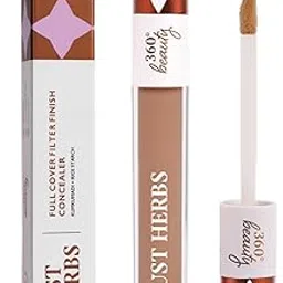 Just Herbs Full Cover Filter Finish Under Eye Light Weighted Matte Finish Concealer for Face Makeup 5 ml (Coffee)-picture-32