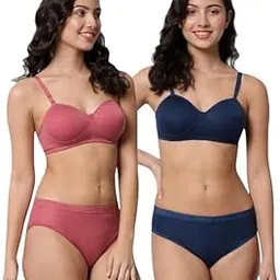 freebies Women’s Bra Panty Set | Stylish Cotton Blend Comfortable Lingerie for Girls & Ladies | Soft, Breathable, Non-Padded Innerwear for Daily Use, Office & Casual Wear-picture-15