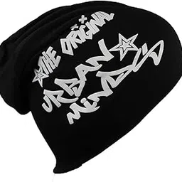 iSWEVEN Cotton Slouchy Beanie and Skull Cap for Summer, Winter, Autumn & Spring Season, Can be Used as a Helmet Cap Too - Free Size (Solid Black)-picture-26