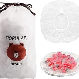 InfiSoul Fresh Keeping Bags 100 Pcs Reusable Elastic Food Storage Covers with Stretch Adjustable Bowl Lids Universal Kitchen Wrap Seal Bags for Cover Food Vegetables Fridge Storage Pack of (4)-picture-50