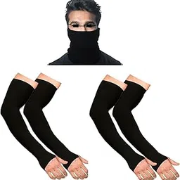 EASYSHOP UV Sun Protection Arm Sleeves for Men & Women, UPF 50 Arm Cover With Bamboo Bandana for Biking,Cricket,Cycling, Golf, Outdoor Sports Combo pack 3-picture-12