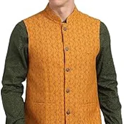 turtle Men Terylene Rayon Dobby Print Formal Nehru Jacket-picture-51