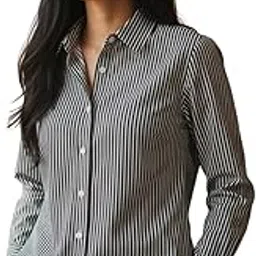 fuback Modern Stripes Women’s Button-Up Shirt | Style Meets Comfort-picture-52