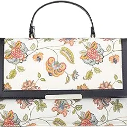 Elegant Red Floral Print Handbag for Women | Premium PU Leather Shoulder & Sling Bag | Trendy Office & Casual Tote with Adjustable Strap-image-18