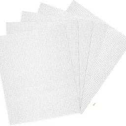MatForest White Cross Stitch Canvas Sheet for Sewing, Embroidery, Fish breeding and Planter net Pack of 8 Pieces (32.5x25.5CM)-picture-59