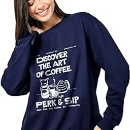 ausk Women's Front Printed Sweatshirts in Long Sleeves-picture-15