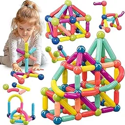 Zest 4 Toyz Magnetic Sticks Toys for Kids Building Blocks Educational Stem Magnet Stick with Balls Game Set Preschool Toddler Kids Toys for 3+ Year (26 Pieces)-picture-10