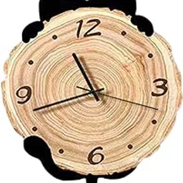 Wall Clock Easy to Read Decorative Wall Decor for Farmhouse Office Classroom 42 cm with Wave-picture-23