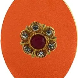 Handmade Fancy Stone stud Work Saree pin Brooch for Women Jewellery Latest Stylish Crystal Unisex Floral Shape Brooch for Women/Girls (sku-bro2542)-image-86