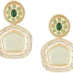 zaveri pearls Mint Green Stones & Dazzling Austrian Diamond Drop Earring For Women -ZPFK16188-picture-46