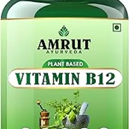 "AMRUT AYURVEDA Plant-Based Vitamin B12 Supplement, GMP Certified, Non-Habit Forming, Natural Food Supplement for Energy & Wellness | 60 Veg Capsules"-image-9