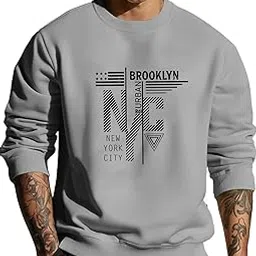 Round Neck Sweatshirt for Mens ||Fleece Fabric Oversize Sweatshirt for Mens-image-4