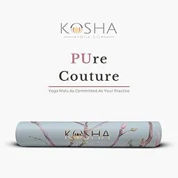 Kosha Yoga Anti Slip Extra Thick Sweat Absorbent Premium Printed Yoga Mat 6.5mm (PUre Couture Autumn)-picture-17