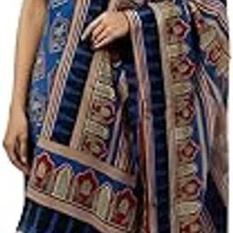 Traditional Indian Salwar Suit Set, Blue Cotton with Block Print, Sleeveless Kurta with Dupatta and Pants-picture-15