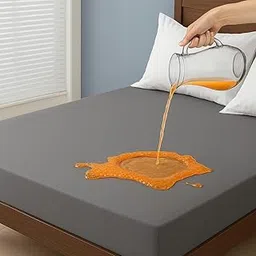 LIVARA Water Resistant Cotton Mattress Protector 78"x60" - Queen Size Grey-picture-35