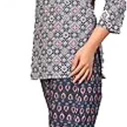 monique Brand Women's Rayon/Cotton Night Suit Set of Top & Bottom-picture-43