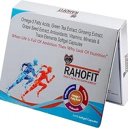 RAHOFIT is meticulously formulated to provide you with essential 9 Vitamins, 14 Minerals, Omega-3, Grape Seed, Ginseng and 8 phytonutrients.(60 Days Pack)-picture-30
