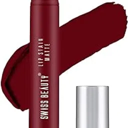 Swiss Beauty Stain Matte Lipstick | Long Lasting, Hydrating & Lightweight Lipstick | Magic Maroon, 3.4gm|-image-21