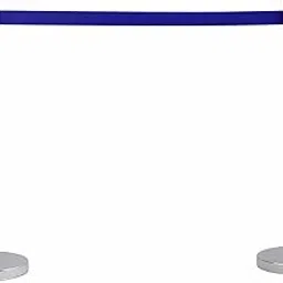 7 star DECOR Silver Stainless Steel SS Queue Manager with Retractable Belt for Banks | Hotel | Reception and other commercial purpose (Set of 2 Poles) (BLUE BELT)-image-49