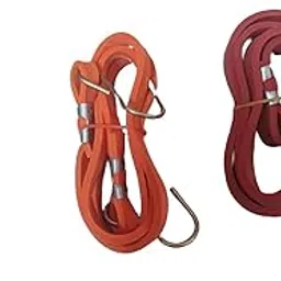 On Blow Rubber Tie Down Straps, 4 Ft Length, 13mm Width, 3mm Thickness, Pack of 3, Multicolor image 1