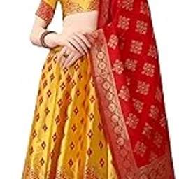 swami studio Women's Silk Self Design Semi-Stitched Lehenga Choli, Dupatta And Blouse-picture-52
