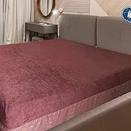 GRINAF Zippered Waterproof Mattress Cover/Protector for King Size Bed | Solid Brown (78"X72"X6")-picture-29