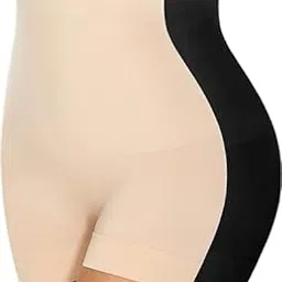 Women's Tummy Tucker High Waist Shapewear with Anti Rolling Strip Panties (Free-Size) (Waist Size Fits : 32 to 38 Inch) (Combo)-image-29
