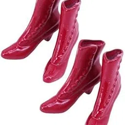 CALANDIS™ 3x2Pairs of Plastic Dolls Ankle Boot Shoes for 1/12 Woman Figures Accs Red | Modern | Clothes & Accessories | Dolls-picture-26