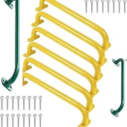 REZNOR 19" Long Metal Playground Safety Handle Monkey Bars for Kids Backyard (Set of 8), Playset Handle Accessories for Playhouse, Jungle Gym for Indoor Outdoor Playground.-picture-38