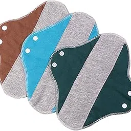 Fashiol Reusable Sanitary Women's/Girls Cotton Pad | Sanitary Cloth Pads Napkins Eco-Friendly|Panty Liners Period Pads For Heavy Flow| Skin Friendly for women (L, 3, count)-picture-12
