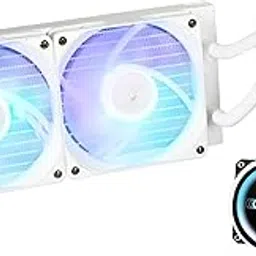 GALAX Hydro Vortex 240R ARGB White CPU AIO Liquid Cooler | 240mm Radiator | 2 x 120mm Fans | Infinity Mirror Design | Support Intel & AMD Processor CPU Socket LGA1700, LGA1200, LGA115X, AM5, AM4, AM3-picture-31