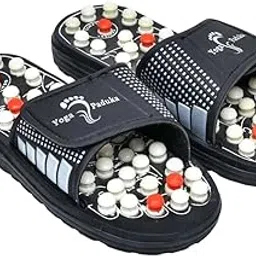 Sin2Max Acupressure Massage Slippers with 180 Rotatable Silicone Nodes, Reflexology Foot Massager for Pain Relief, Blood Circulation, Black-picture-26