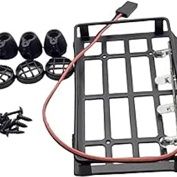 Roof Rack Luggage Carrier with Led Light Metal for Mn 82 1/12 Rc Crawler Car Round Light-picture-66