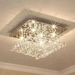 BB 23cm Chandeliers LED Celining Pendant Light Square Shape Fixture for Hall, Bedroom, Living Room (Glass)-picture-31