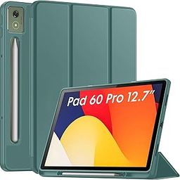 Robustrion Case for Moto Pad 60 Pro 12.7 inch Cover Case with [Pencil Holder] [Soft Flexible Case] for Moto Pad 60 Pro Cover 12.7 inch [Auto Sleep Wake Support] - Dark Green-picture-15