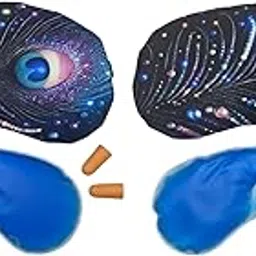 Samtrish Stylish Eye Mask For Sleeping Men Women With Cooling Gel For Night Deep Sleep, Dark Circles, Puffy Eye's, Dry Eyes (1 pair Free Ear Plugs) | Pack of 2-image-51