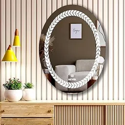 NEVEX 18X24 inch Oval Wall Mounter Mirror with Led Light for Wash Basin with Smart 3 Light Tone (Cool White,Natural White and Warm White)-picture-13