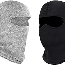 PrimeBox Full Cover Face Mask Cotton Fabric Bike Riding Washable Dust Protection Balaclava For Men Women Neck Gaiter Helmet Liner Pack of 2 Rider Accessories Black-picture-36