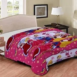 TIQH Cartoon Print Reversible Poly Cotton Double Bed Ac Blanket/Dohar for Kids (Pattern02, Single Bed)-picture-58