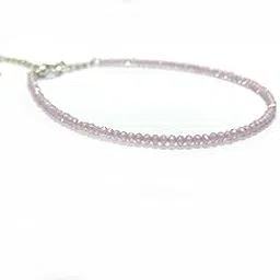 astroghar Natural Rose Quartz Diamond Cut Crystal Anklet For Women's And Girls-picture-33