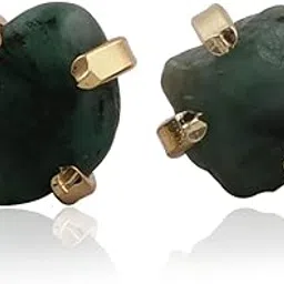 Red Garnet Gemstone Wholesale Stud Earring | Brass Gold Plated Prong Sett Push Back Jewelry | Handmade Earring For Women | 2110)1-image-7