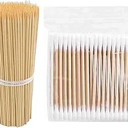 Teeth Cleaning Dental Floss, Teeth Stick, Double Head Cotton Swabs Nose, Ears Cleaning Health, Double Head Cotton Swabs Nose, Ears Cleaning Health Care Tools pack of 100 +100 Sticks.-picture-13