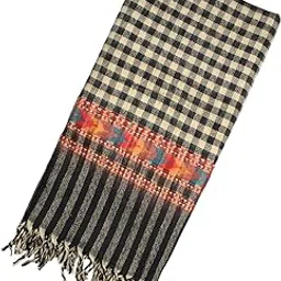fully Woolen Check Printed Kashmiri Shawl For Women Winter Wear-picture-35