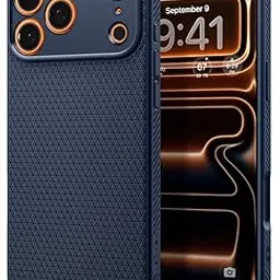 Spigen Liquid Air Back Cover Case Compatible with iPhone 17 Pro (TPU | Navy Blue) image 1