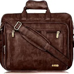 lorem Brown Faux Leather 28L Laptop Messenger Bag for Men BG63-UFBG-picture-33